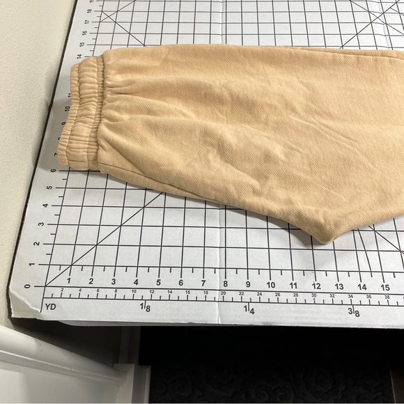 We Wore What Active Women's Classic Sweatpants Tan Sm High Rise Relaxed Joggers - Picture 13 of 14